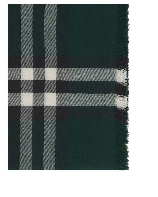 Burberry Green Wool Scarf