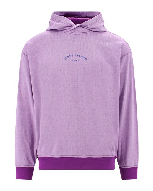 Stone Island Hoodie in Purple for Men | Lyst