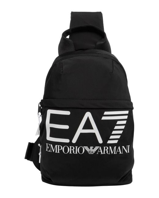EA7 Black Belt Bag for men