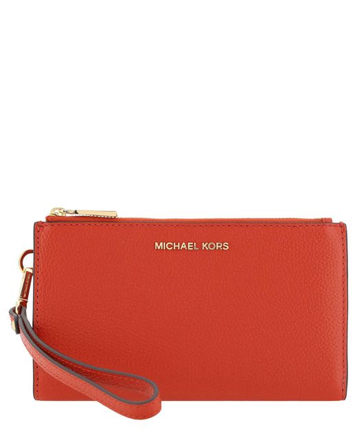 Michael kors red 2025 wallet on sale