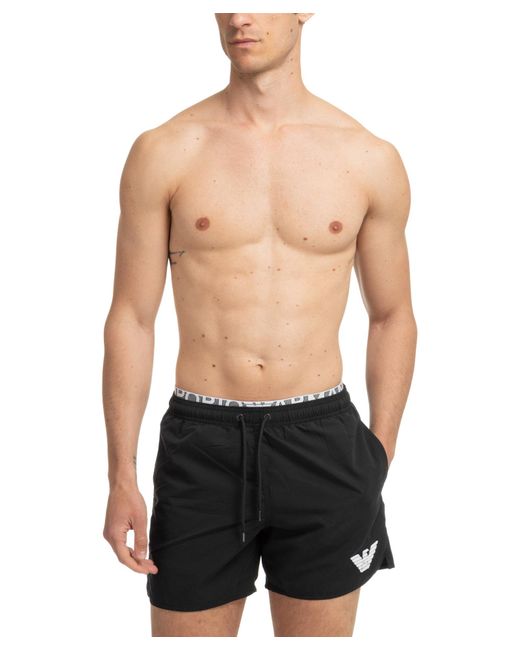 Emporio Armani Black Swim Shorts for men