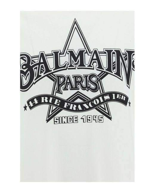 T-shirt di Balmain in Gray da Uomo