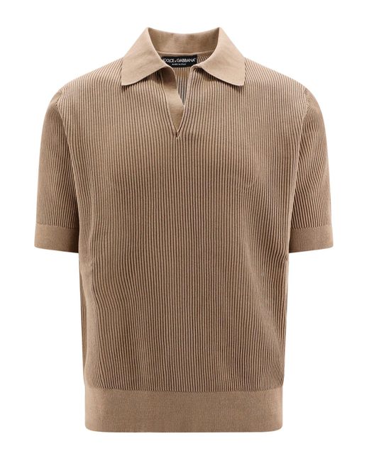 Dolce & Gabbana Brown Polo Shirt for men