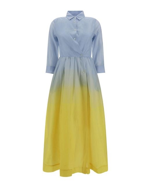 Sara Roka Blue Midi Dress