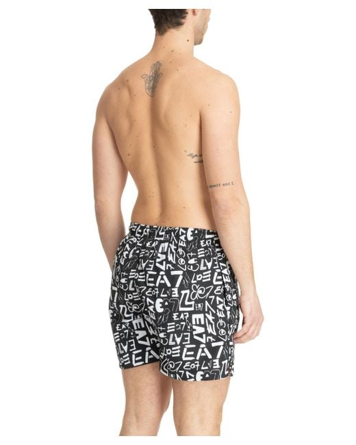 EA7 Blue Swim Shorts for men