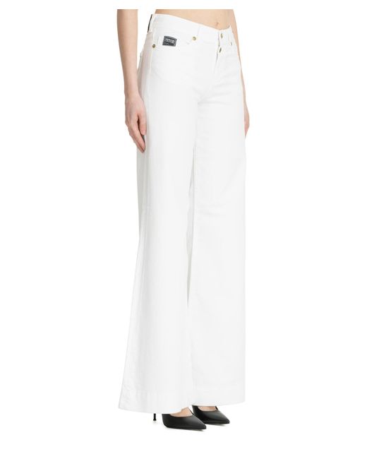 Versace White V-emblem Jeans