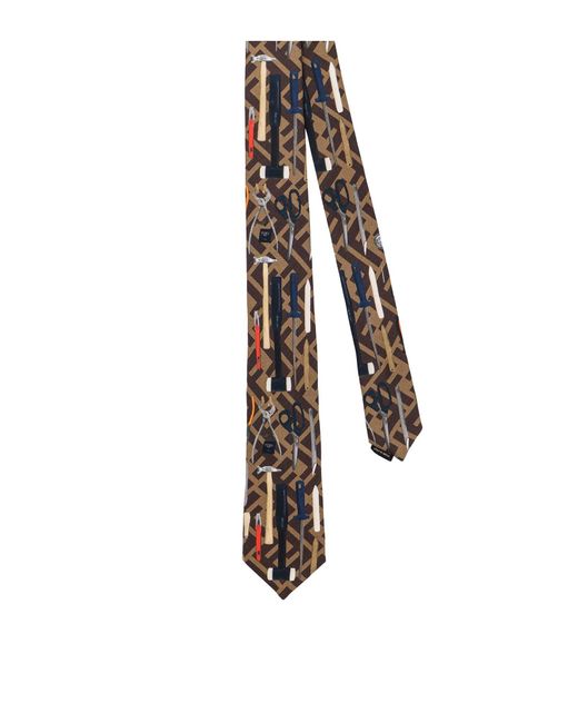 Fendi Brown Tie for men