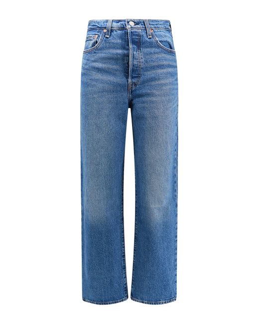 Levi's Blue Ribacage Straight Ankle Jeans