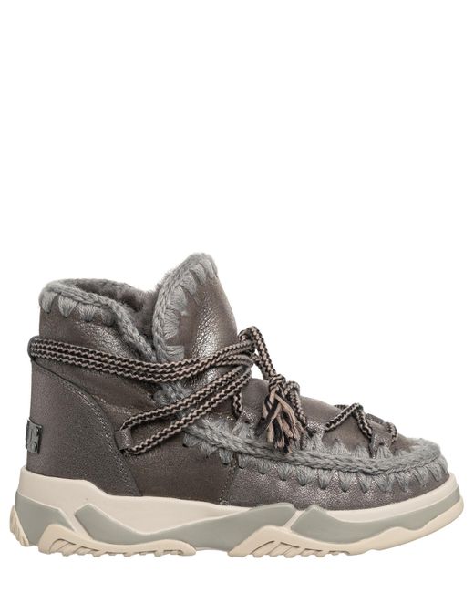 Mou Brown Trainer Scoubidoo Lace Ankle Boots