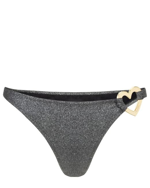 Slip bikini metal hearts di Moschino in Gray