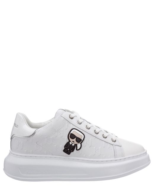 Karl Lagerfeld White Kapri K/ikonic Monogram Sneakers