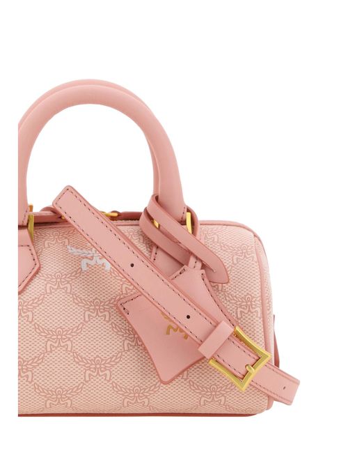 MCM Pink Ella Boston Handbag