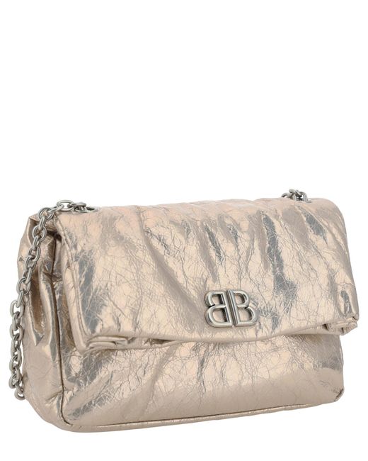 Balenciaga Gray Monaco Shoulder Bag