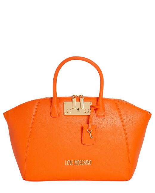 Love Moschino Tote Bag in Orange Lyst