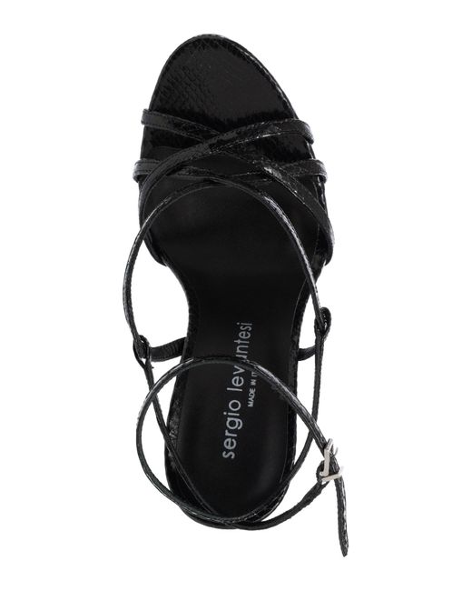 Sergio Levantesi Black Zeudi Heeled Sandals