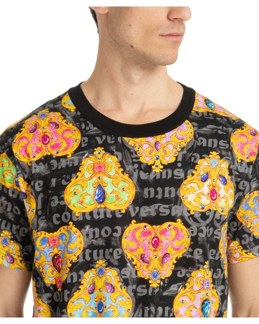 Versace Black Heart Couture T-shirt for men