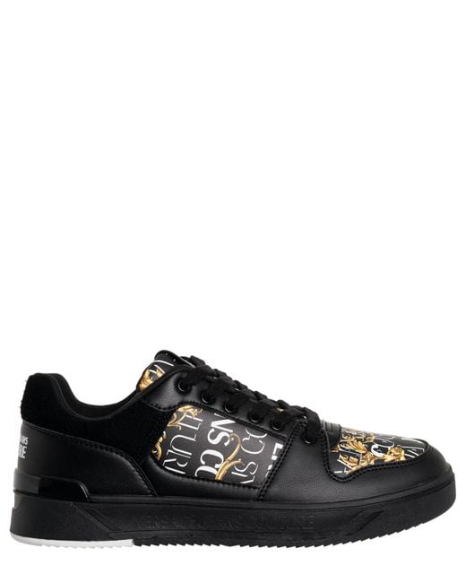 Versace Jeans Black Starlight Logo Couture Sneakers for men
