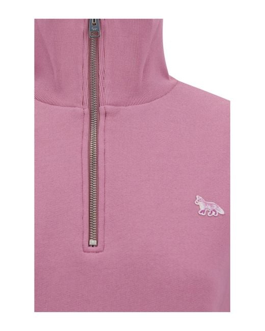 Maison Kitsuné Pink Baby Fox Zip-up Sweatshirt