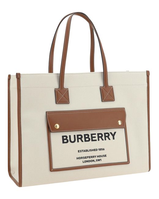 Shopping bag frey di Burberry in Natural