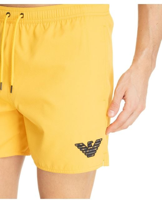 Emporio Armani Yellow Swimwear Swim Shorts for men