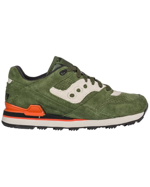 Saucony Green Shoes Suede Trainers Sneakers Courageous for men