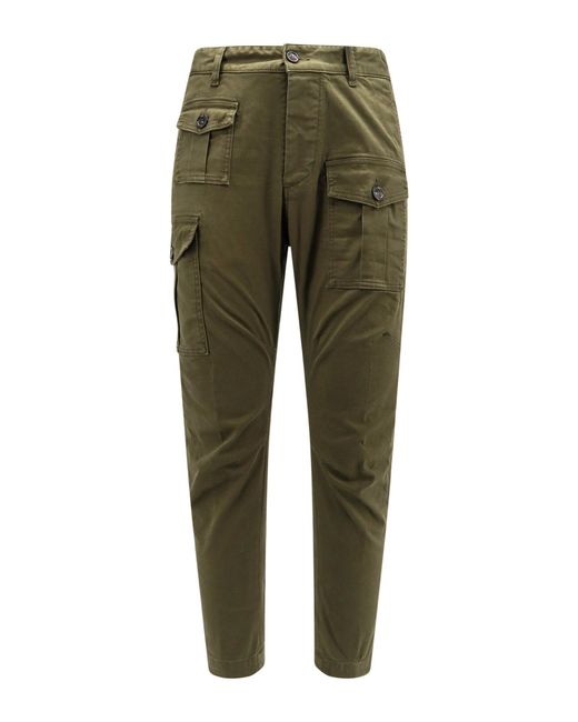 DSquared² Green Sexy Cargo Cargo Pants for men