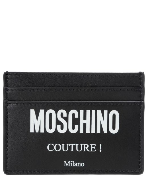 Moschino Black Credit Card Holder for men