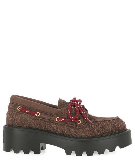 Mocassini sienna di Miu Miu in Brown