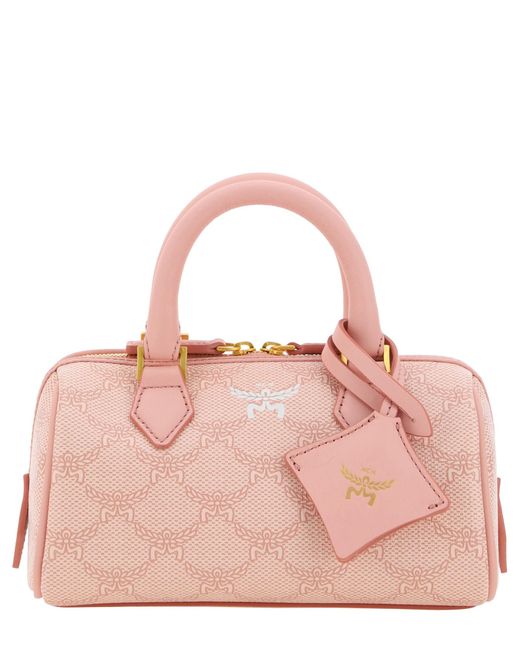 MCM Pink Ella Boston Handbag