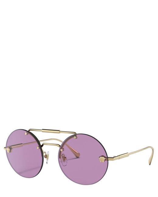 Versace VE2244 100269 Gold Violet Lens Sunglasses 56-19 - Versace sunglasses  - | Fash Brands