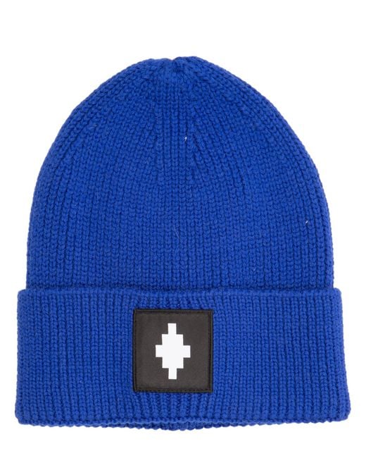 Marcelo Burlon Blue Beanie for men