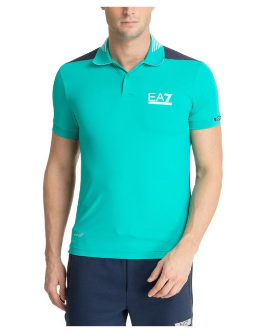 EA7 Blue Ventus 7 Polo Shirt for men