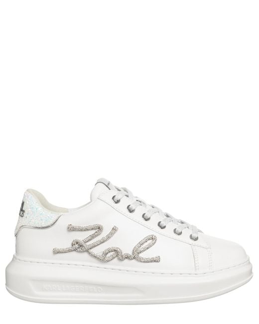 Karl Lagerfeld White Kapri Sneakers