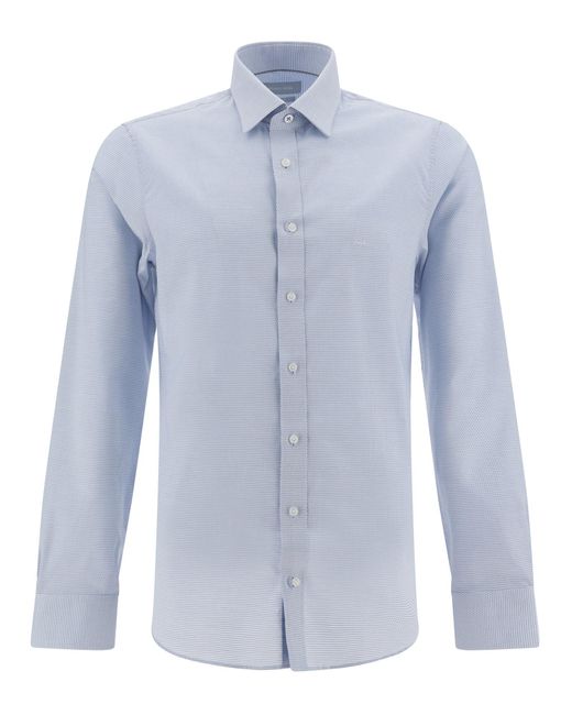 Michael Kors Blue Business Dobby Shirt for men