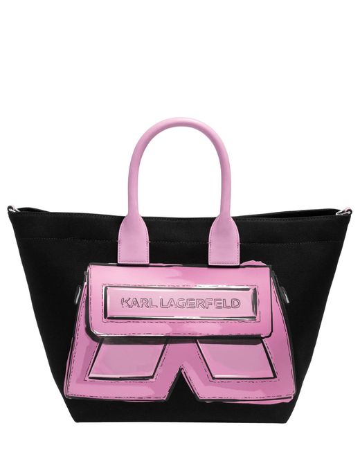 Karl Lagerfeld Ikon K Tote Bag in Pink | Lyst Canada