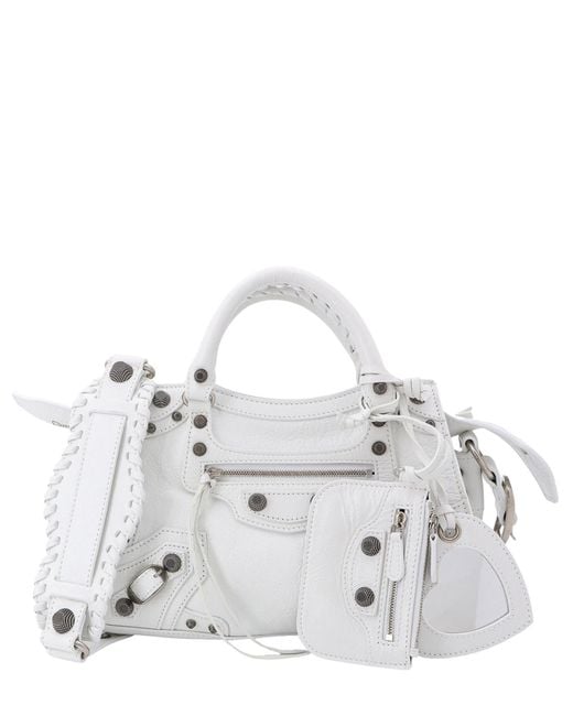 Balenciaga White Le Cagole Neo Xs Shoulder Bag