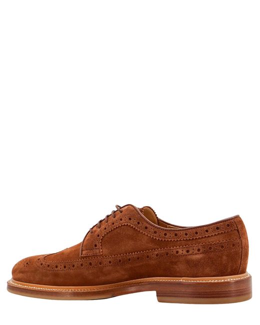 Brunello Cucinelli Derby Shoes in Brown for Men Lyst