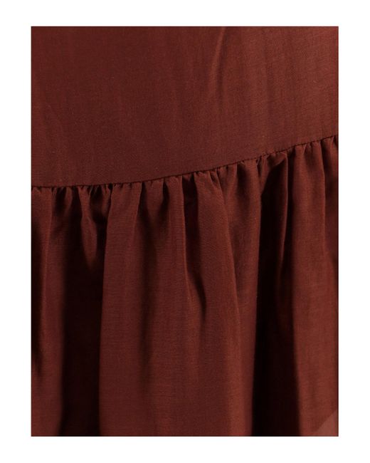 Semicouture Red Long Dress