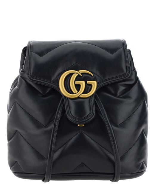 Gucci Black GG Marmont Backpack