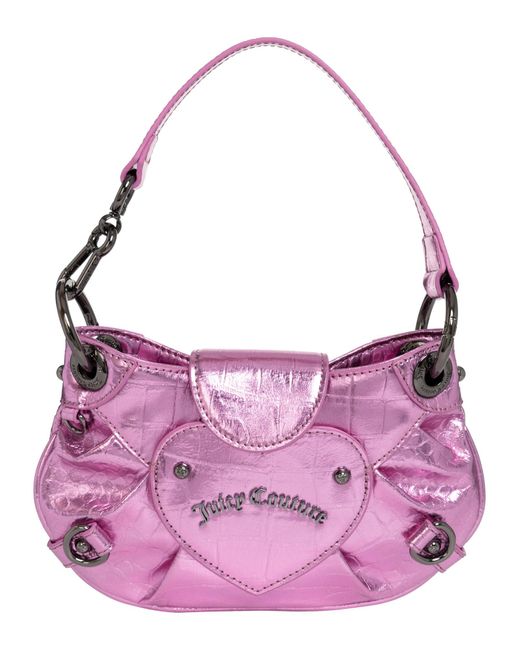 Juicy Couture Purple Love Metallic Croco Handbag