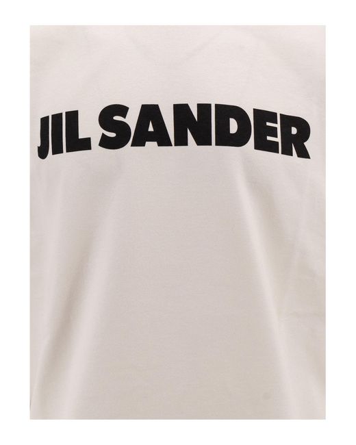 T-shirt manica lunga di Jil Sander in White da Uomo