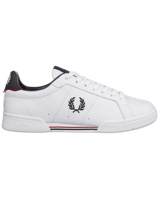 Fred Perry B722 Leather Trainers in White for Men | Lyst Canada