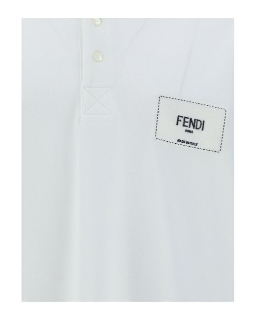 Fendi Blue Polo Shirt for men