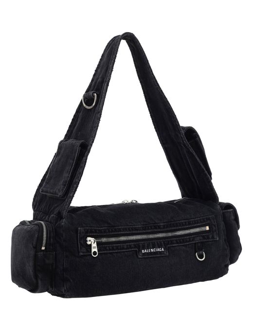 Balenciaga Black Superbusy Handbag for men