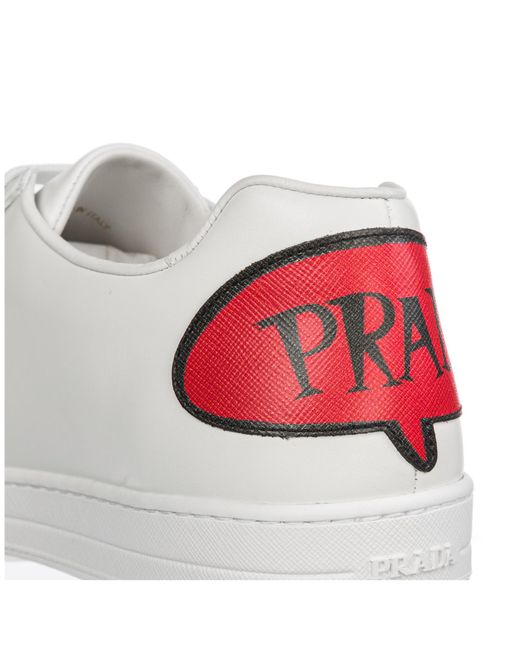Prada Shoes Leather Trainers Sneakers in White for Men - Save 29 