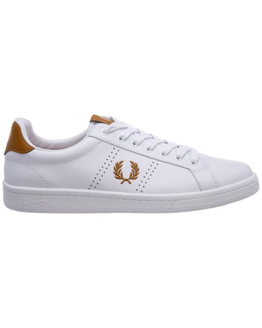 Fred Perry Men's Shoes Leather Trainers Sneakers B721 in White for Men -  Lyst