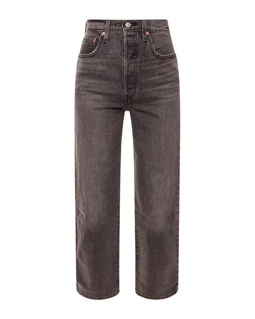Levi's Gray Ribacage Straight Ankle Jeans