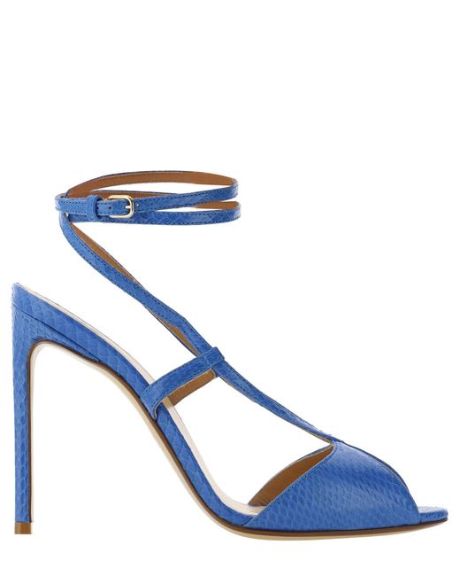 Francesco Russo Blue Heeled Sandals