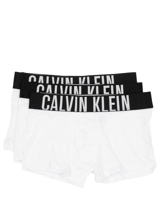 Calvin Klein Black S Pack Intense Power Trunks White/white/white M for men