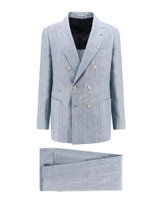 Brunello Cucinelli Blue Suit for men